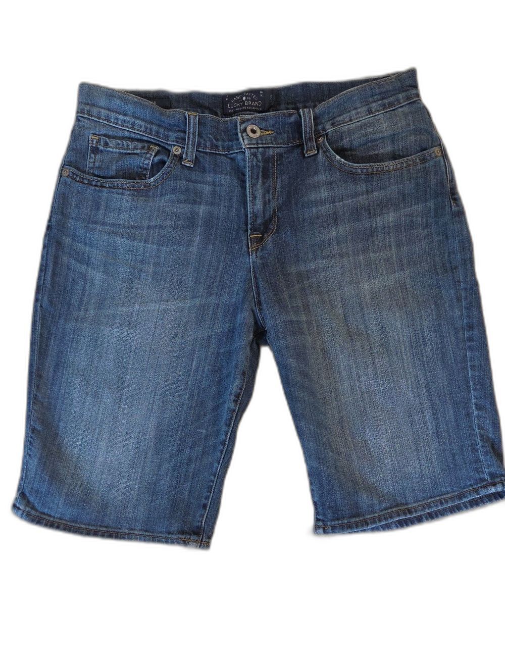 Lucky Brand Women's "The Bermuda" Blue Denim Stretch Shorts Size 8